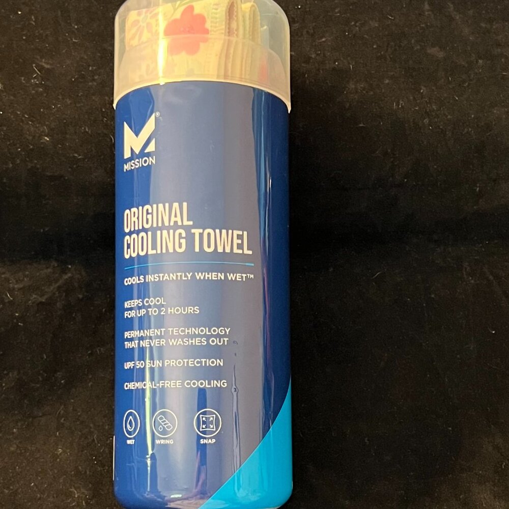 Mission Original Cooling Towel NIB Grow With the Flow Whisper White